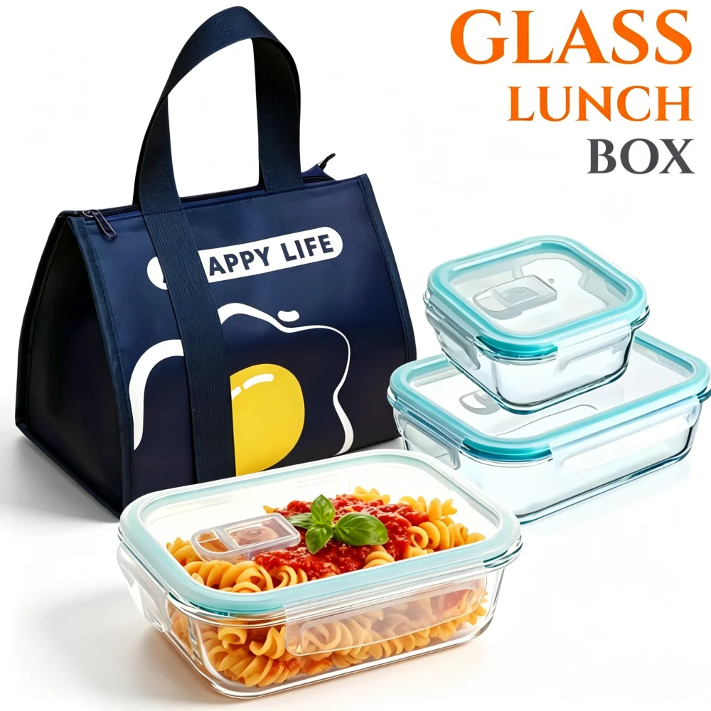 Meal Prep Rezepte - Szklany pojemnik na lunch bez BPA,