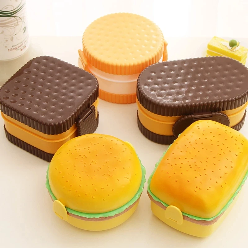 Meal Prep Tupperware - Pudełko na lunch na hamburgery Dwupoziomowe