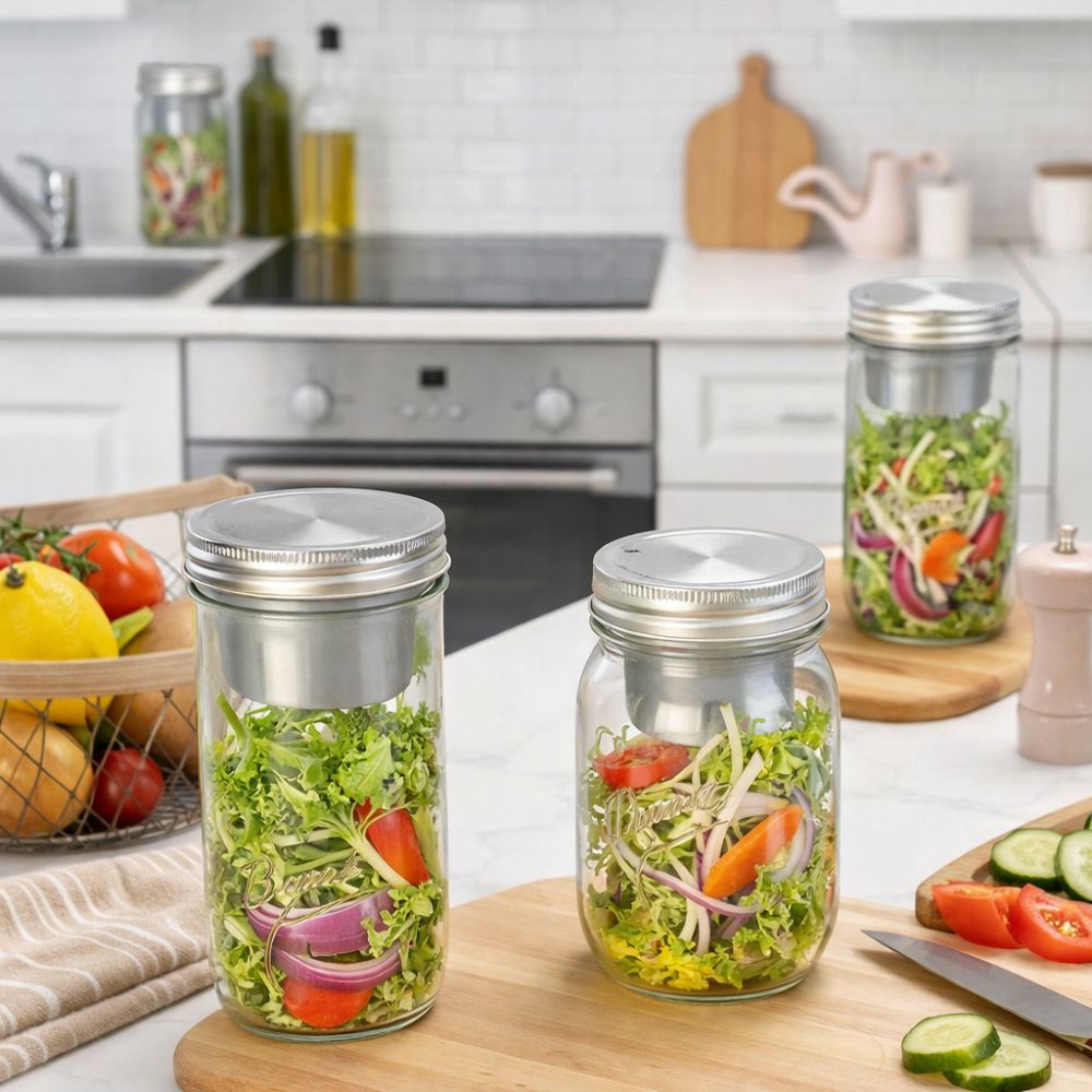 Meal Prep Weekly - Słoiki szklane na sałatkę 16/24 oz